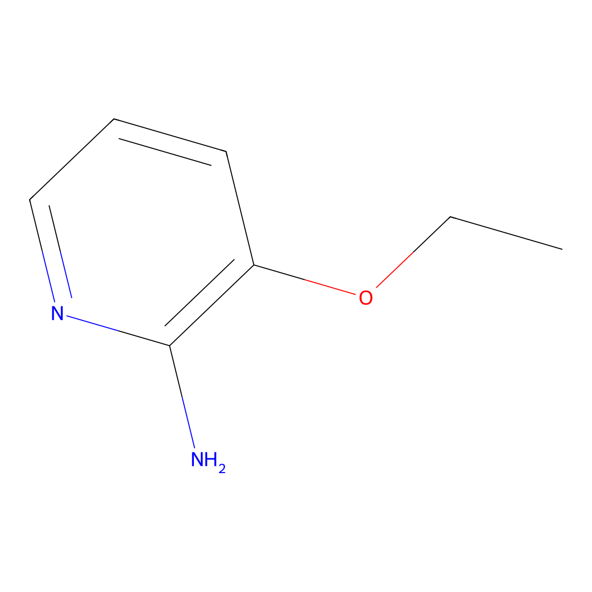 3-Ethoxypyridin-2-amine molecular structure, CAS 10006-74-3
