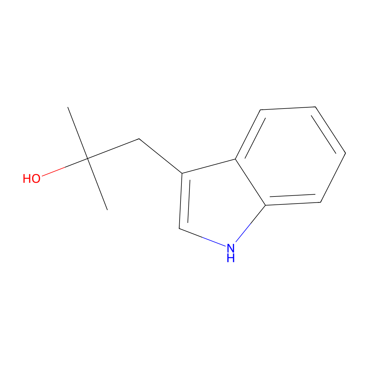 1-(1h-Indol-3-yl)-2-methylpropan-2-ol molecular structure, CAS 10006-90-3