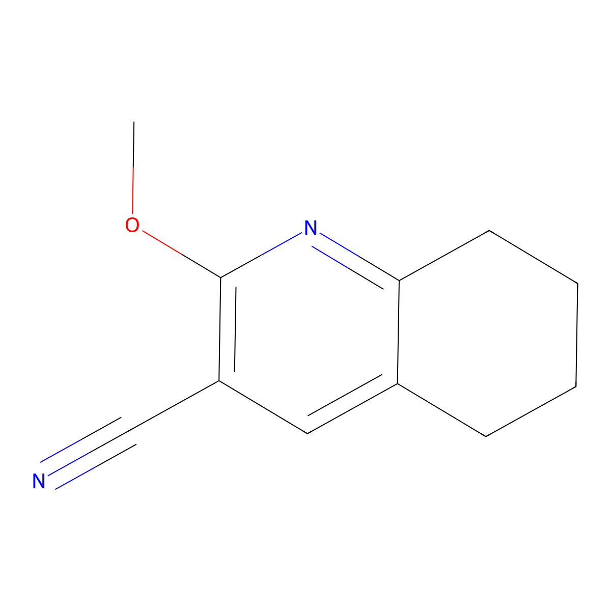 2-Methoxy-5,6,7,8-tetrahydroquinoline-3-carbonitrile molecular structure, CAS 100060-08-0