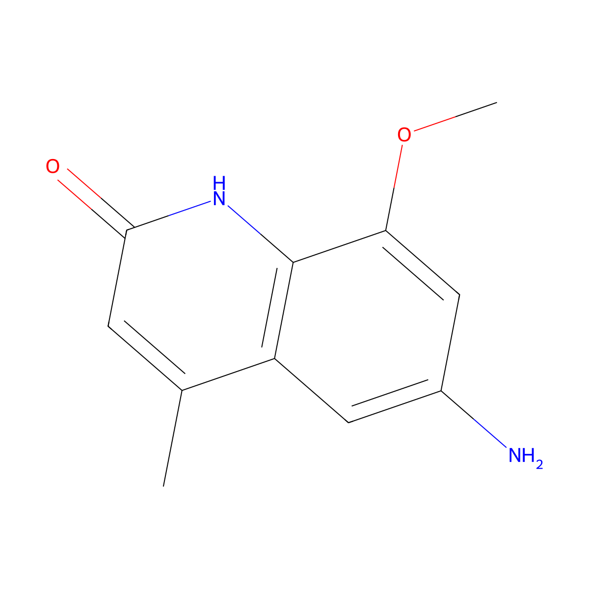 6-Amino-8-methoxy-4-methylquinolin-2-OL molecular structure, CAS 100060-30-8