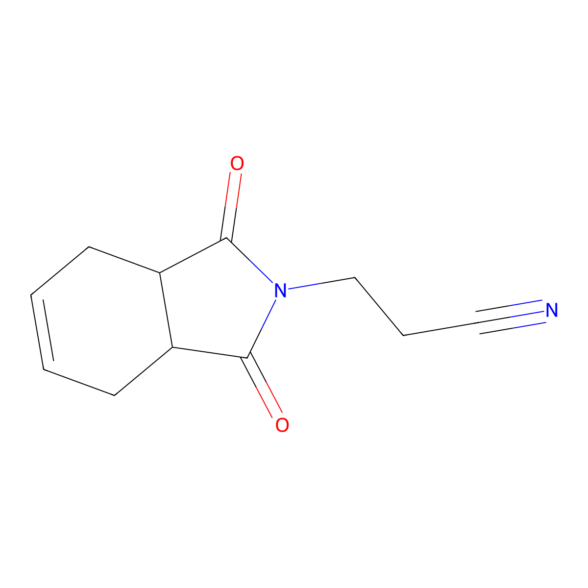 3-(1,3-dioxo-1,3,3a,4,7,7a-hexahydro-2H-isoindol-2-yl)propanenitrile molecular structure, CAS 100060-32-0