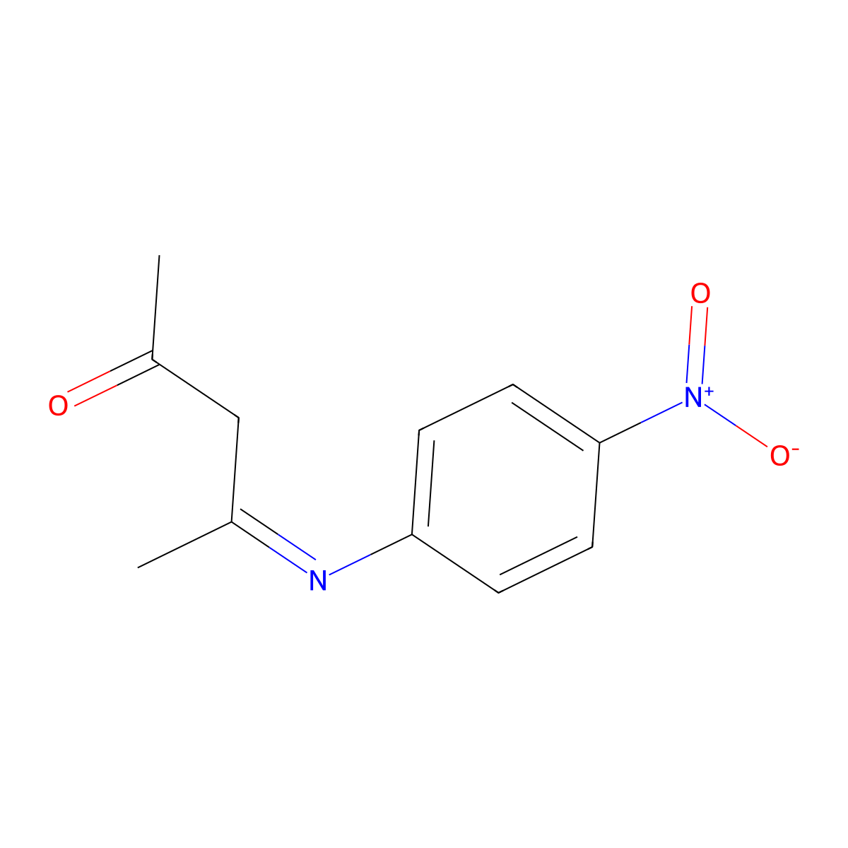 2-Pentanone, 4-[(4-nitrophenyl)imino]- molecular structure, CAS 100060-84-2