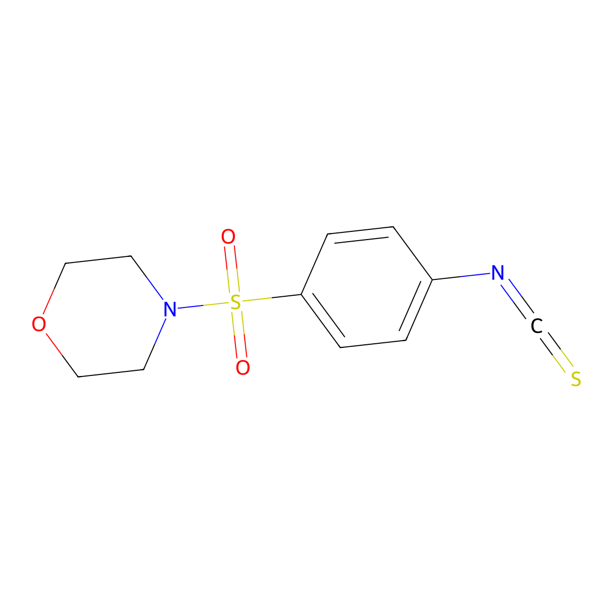 4-[(4-Isothiocyanatophenyl)sulfonyl]morpholine molecular structure, CAS 100060-98-8