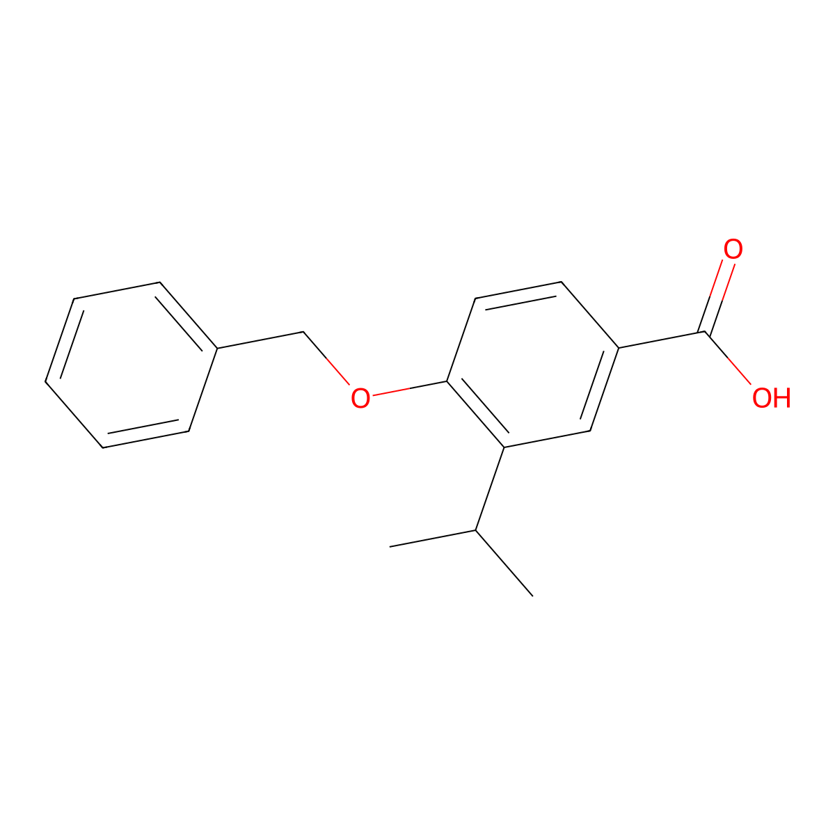 4-(Benzyloxy)-3-isopropylbenzoic acid molecular structure, CAS 1000604-03-4