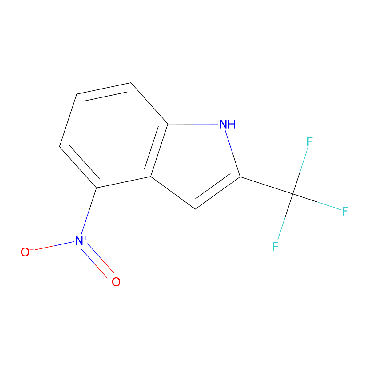 4-Nitro-2-(trifluoromethyl)-1H-indole molecular structure, CAS 1000604-20-5