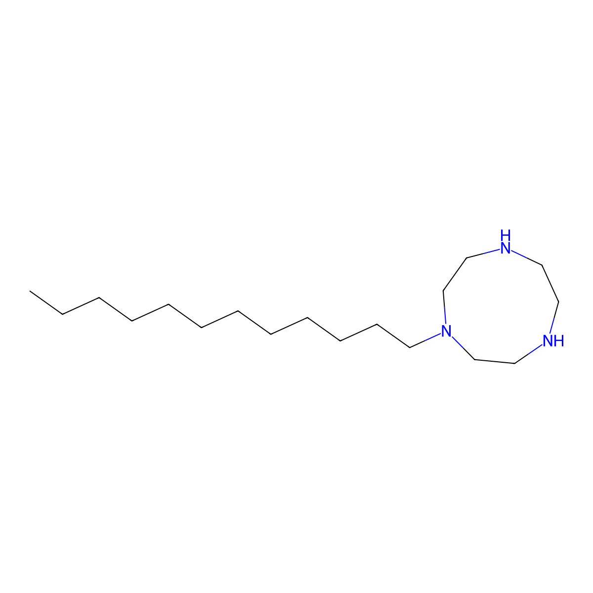 1-Dodecyl-1,4,7-triazonane molecular structure, CAS 1000606-38-1