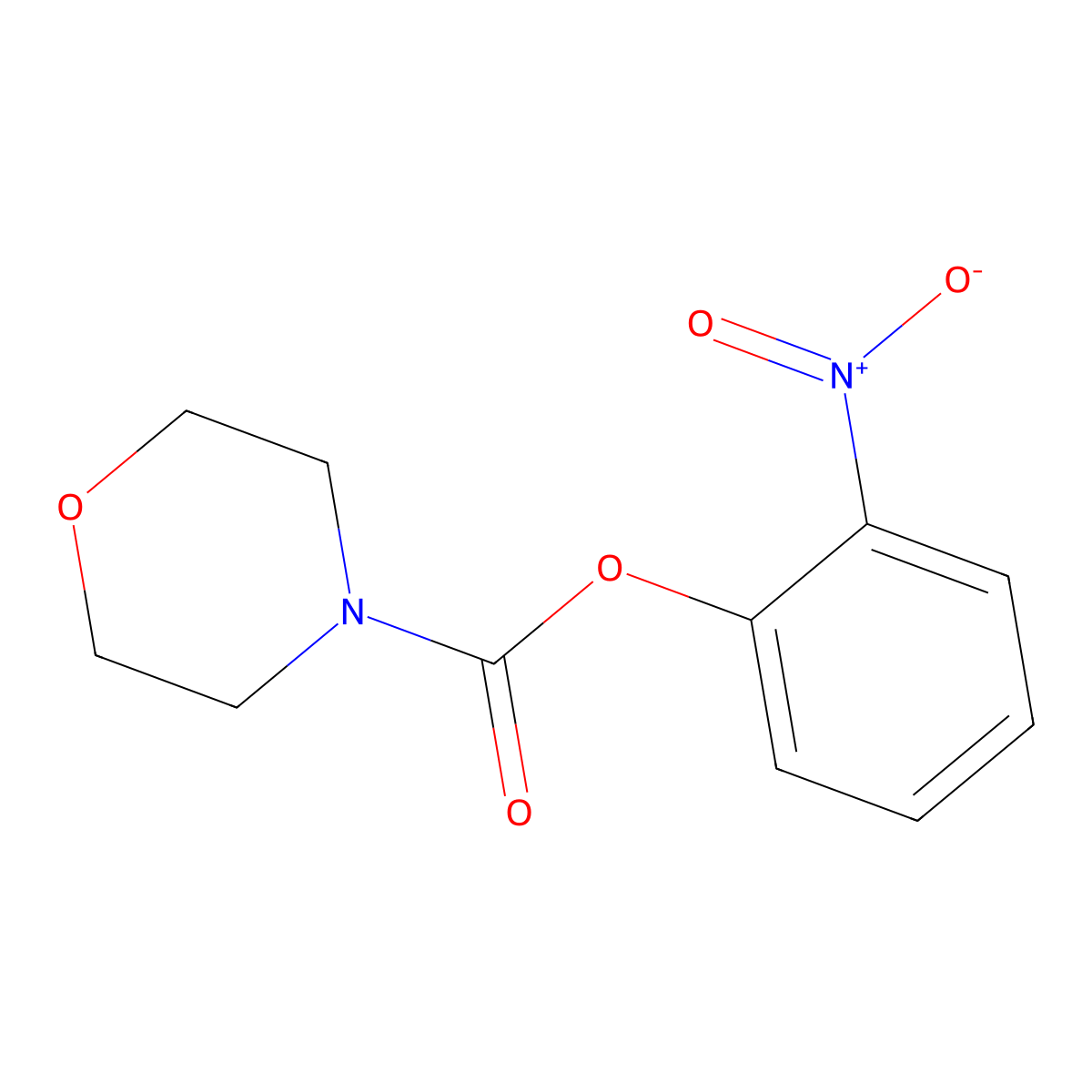 2-Nitrophenyl morpholine-4-carboxylate molecular structure, CAS 100061-24-3
