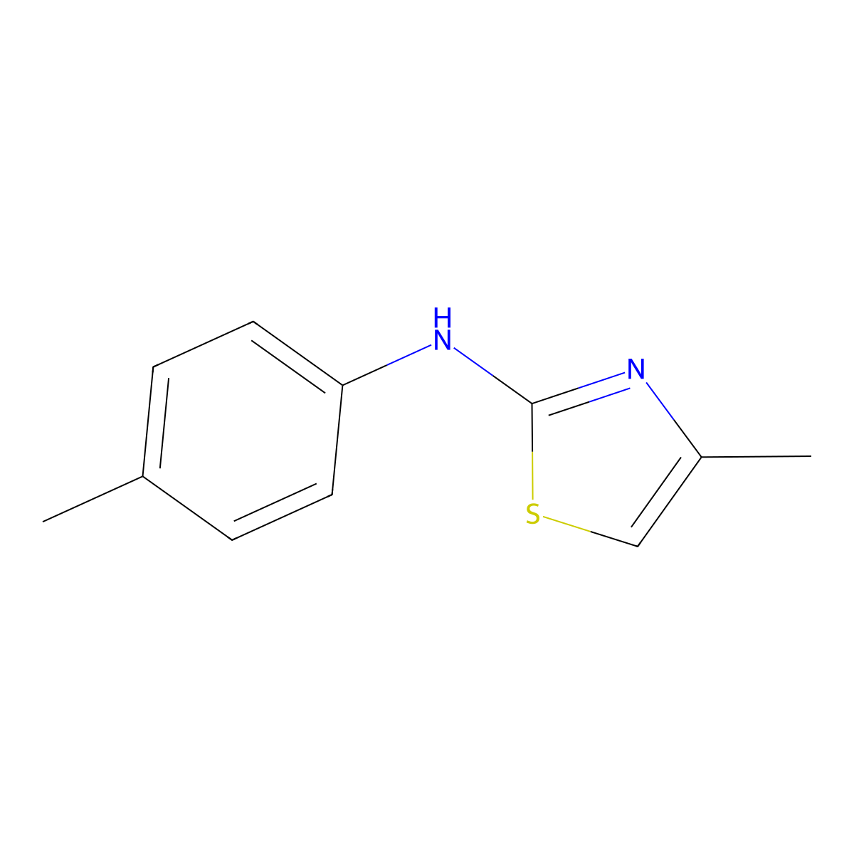 (4-Methyl-thiazol-2-yl)-p-tolyl-amine molecular structure, CAS 100061-42-5
