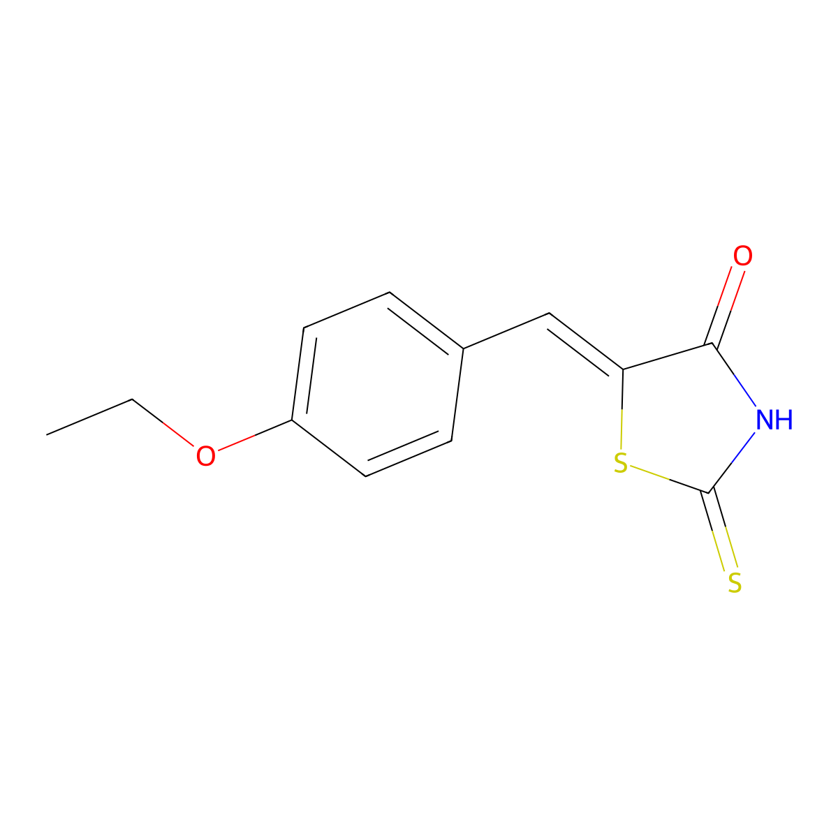 (5Z)-5-(4-ethoxybenzylidene)-2-sulfanyl-1,3-thiazol-4(5H)-one molecular structure, CAS 100063-24-9