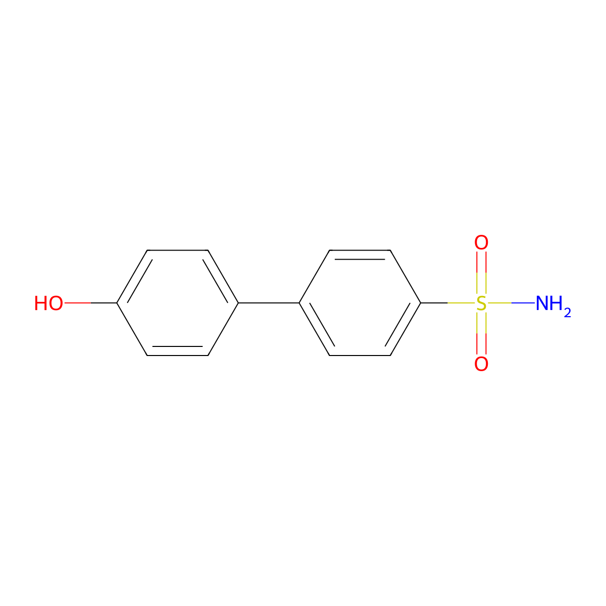 4'-Hydroxy-[1,1'-biphenyl]-4-sulfonamide molecular structure, CAS 100063-49-8