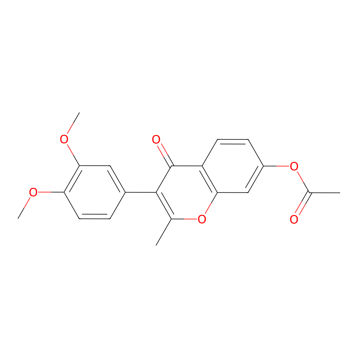 3-(3,4-dimethoxyphenyl)-2-methyl-4-oxo-4H-chromen-7-yl acetate molecular structure, CAS 100064-10-6