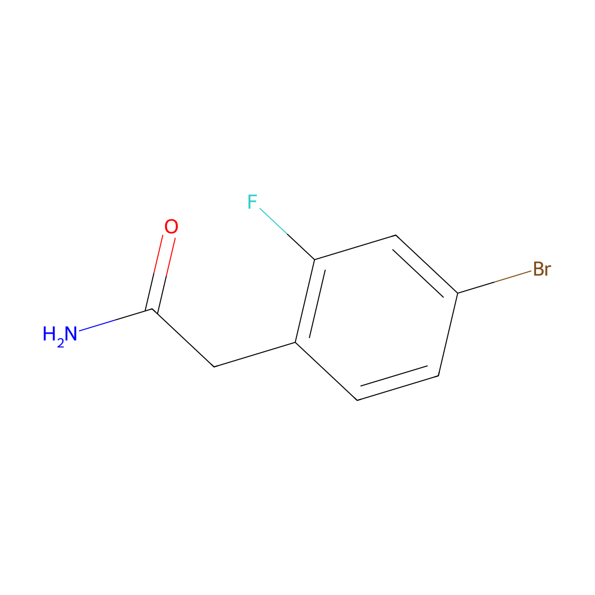 2-(4-Bromo-2-fluorophenyl)acetamide molecular structure, CAS 1000668-71-2