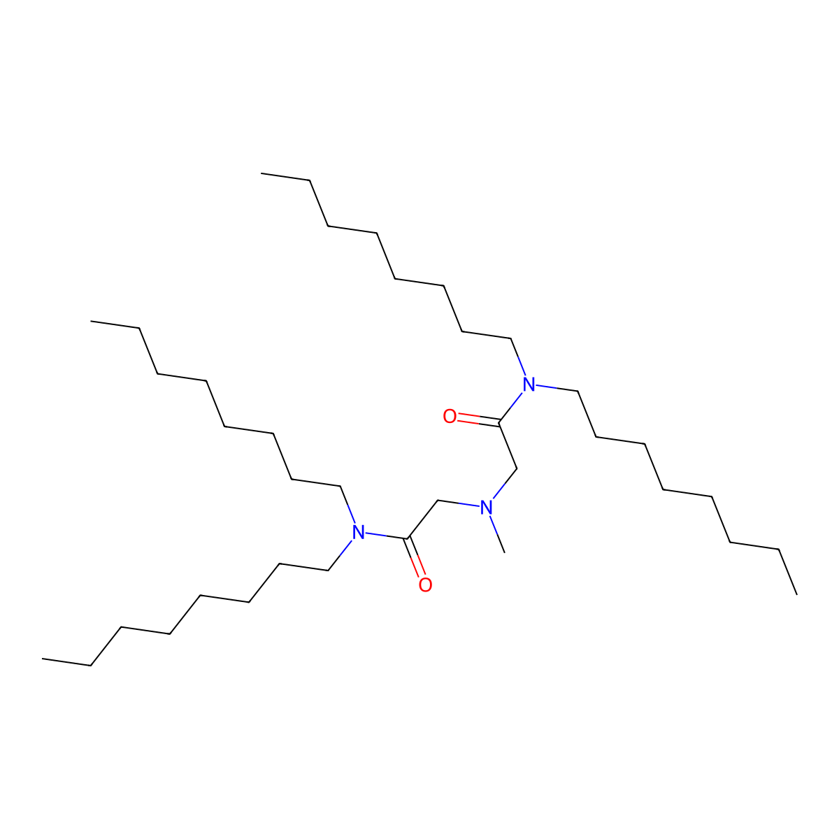 2,2'-(Methylimino)bis(N,N-di-n-octylacetamide) molecular structure, CAS 1000668-90-5