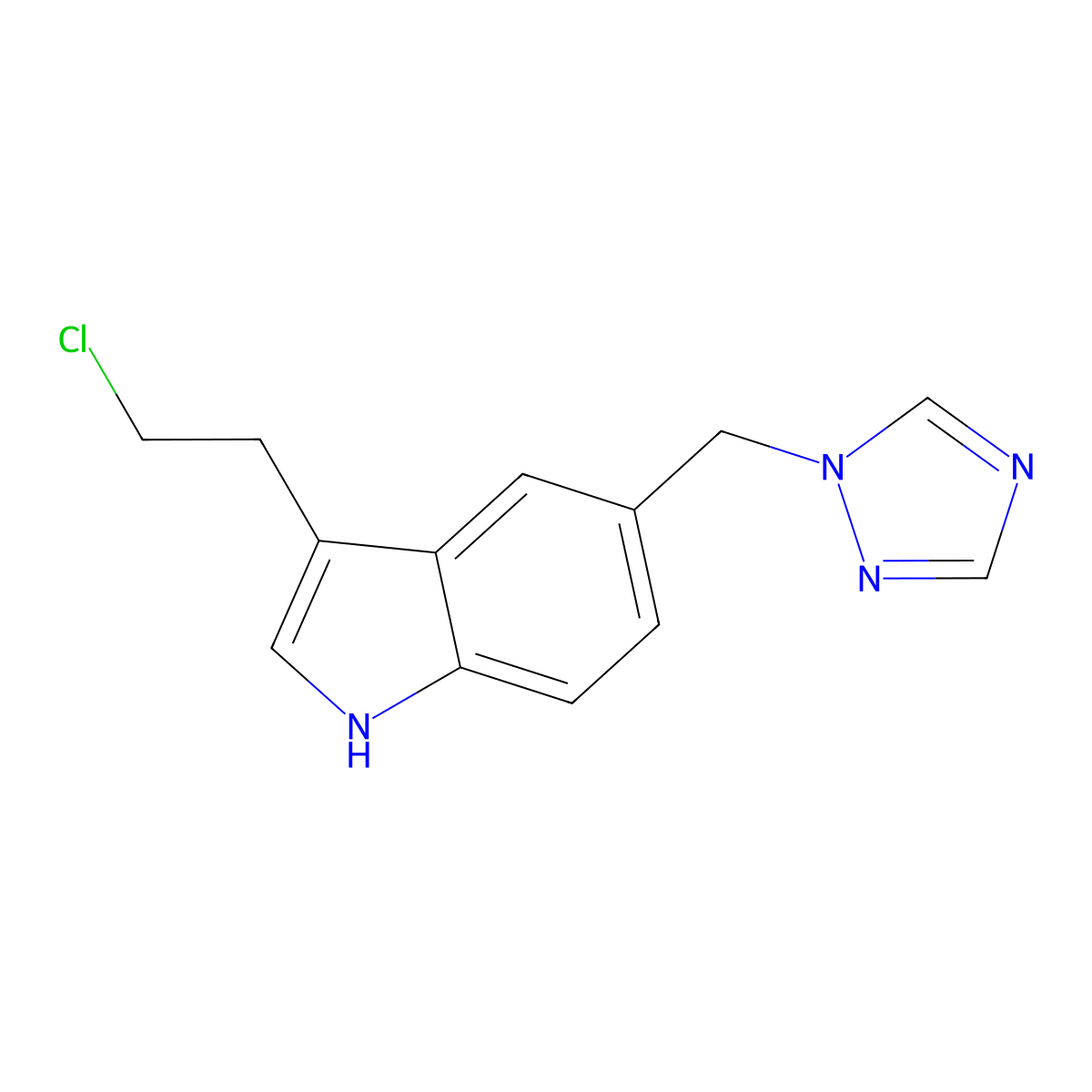 3-(2-Chloroethyl)-5-(1H-1,2,4-triazol-1-ylmethyl)-1H-indole molecular structure, CAS 1000673-59-5