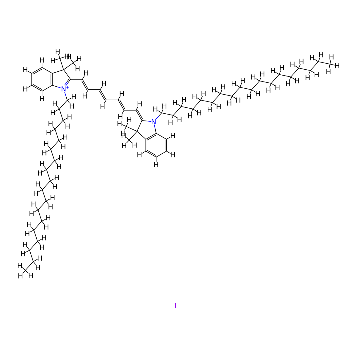 diIC18(7) dye molecular structure, CAS 100068-60-8