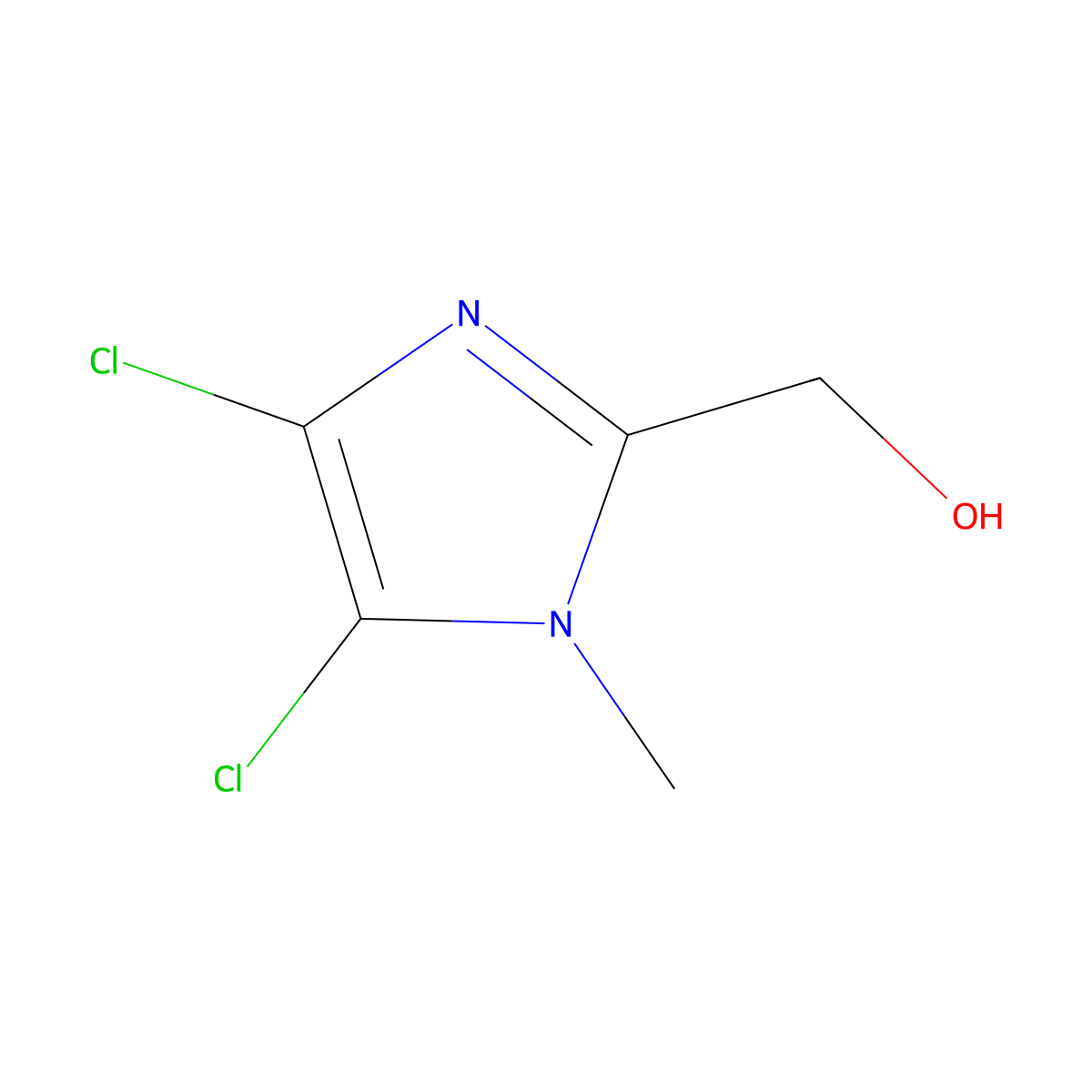 (4,5-Dichloro-1-methyl-1H-imidazol-2-yl)methanol molecular structure, CAS 1000684-06-9