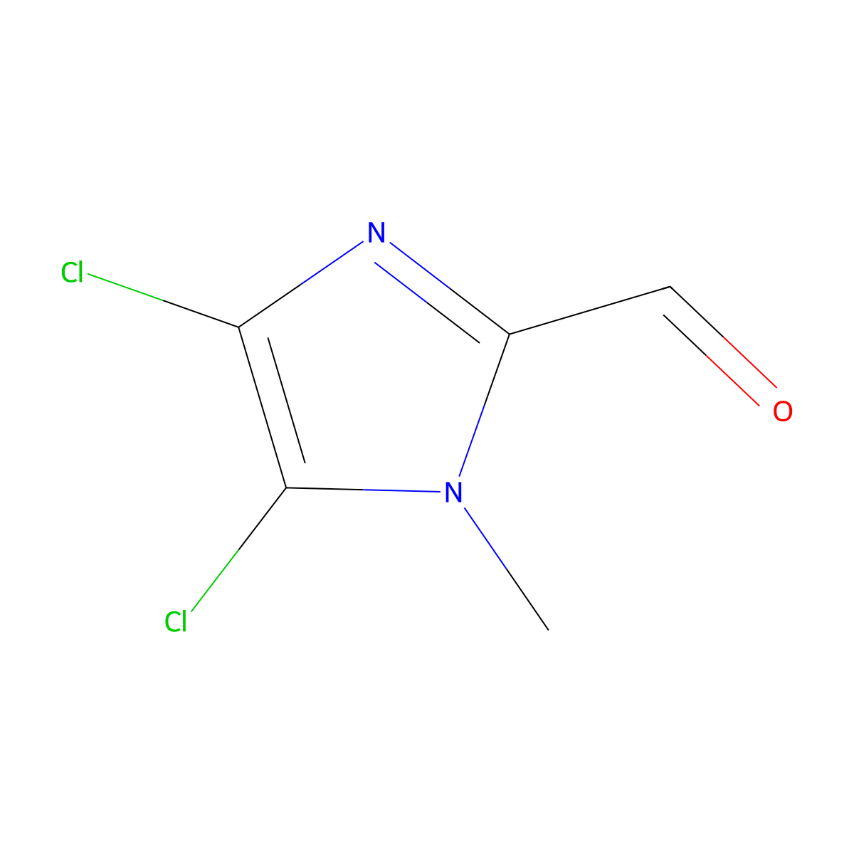 4,5-dichloro-1-methyl-1H-imidazole-2-carbaldehyde molecular structure, CAS 1000684-07-0