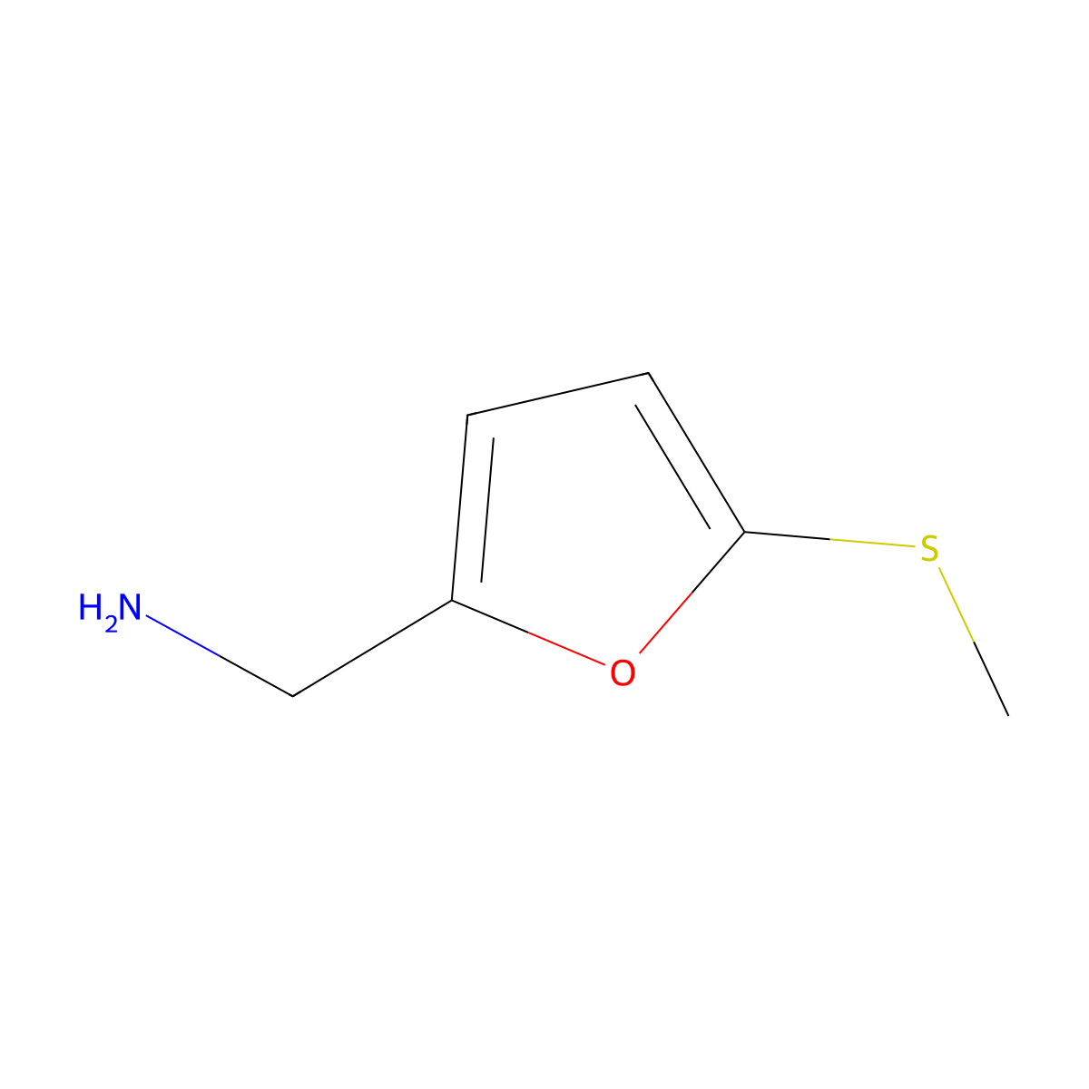 (5-(Methylthio)furan-2-yl)methanamine molecular structure, CAS 1000686-17-8