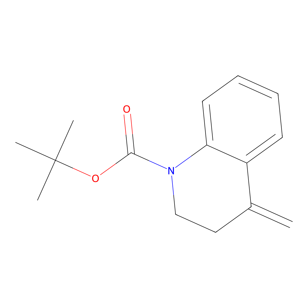 tert-butyl 4-methylene-3,4-dihydroquinoline-1(2H)-carboxylate molecular structure, CAS 1000689-13-3