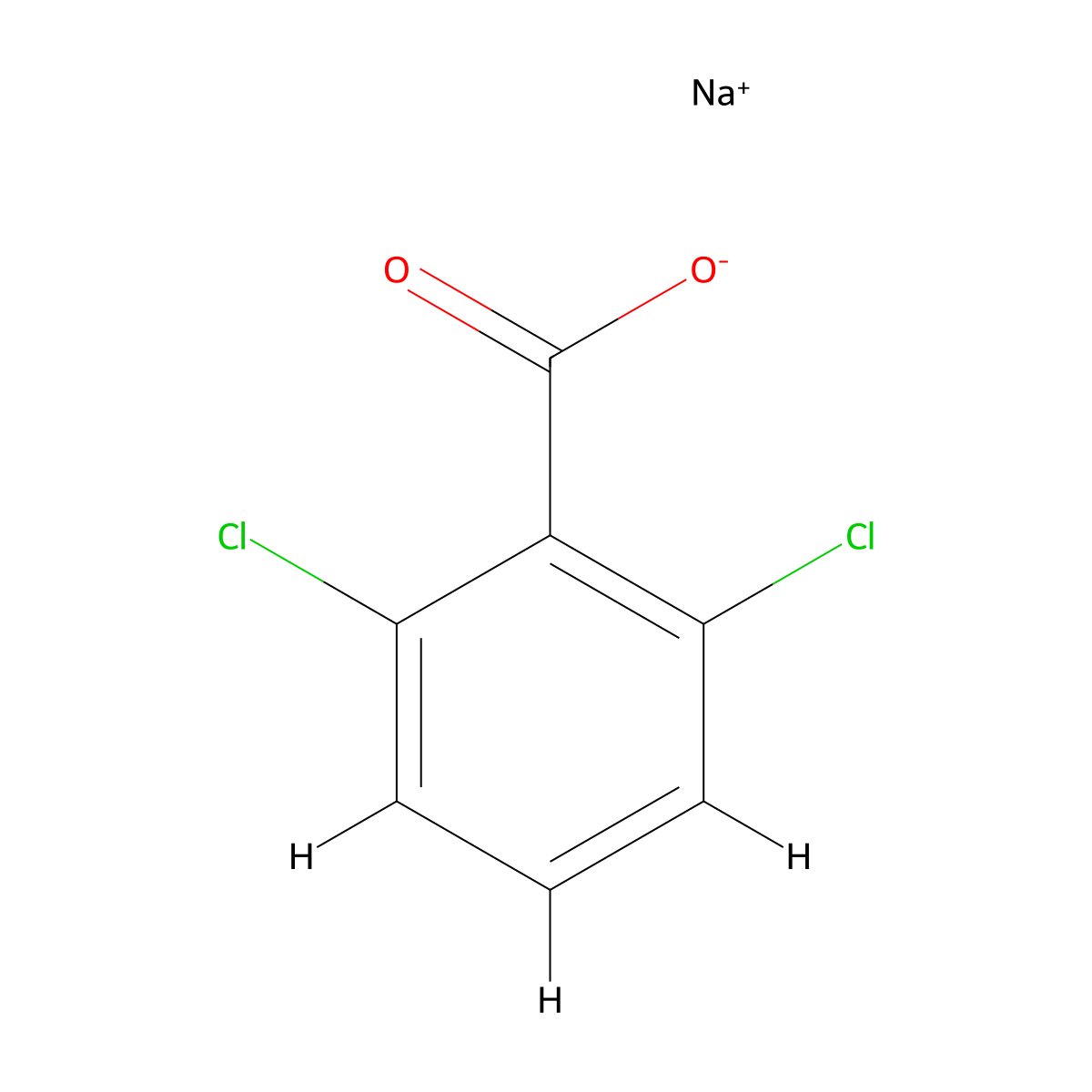 Sodium 2,6-dichlorobenzoate molecular structure, CAS 10007-84-8