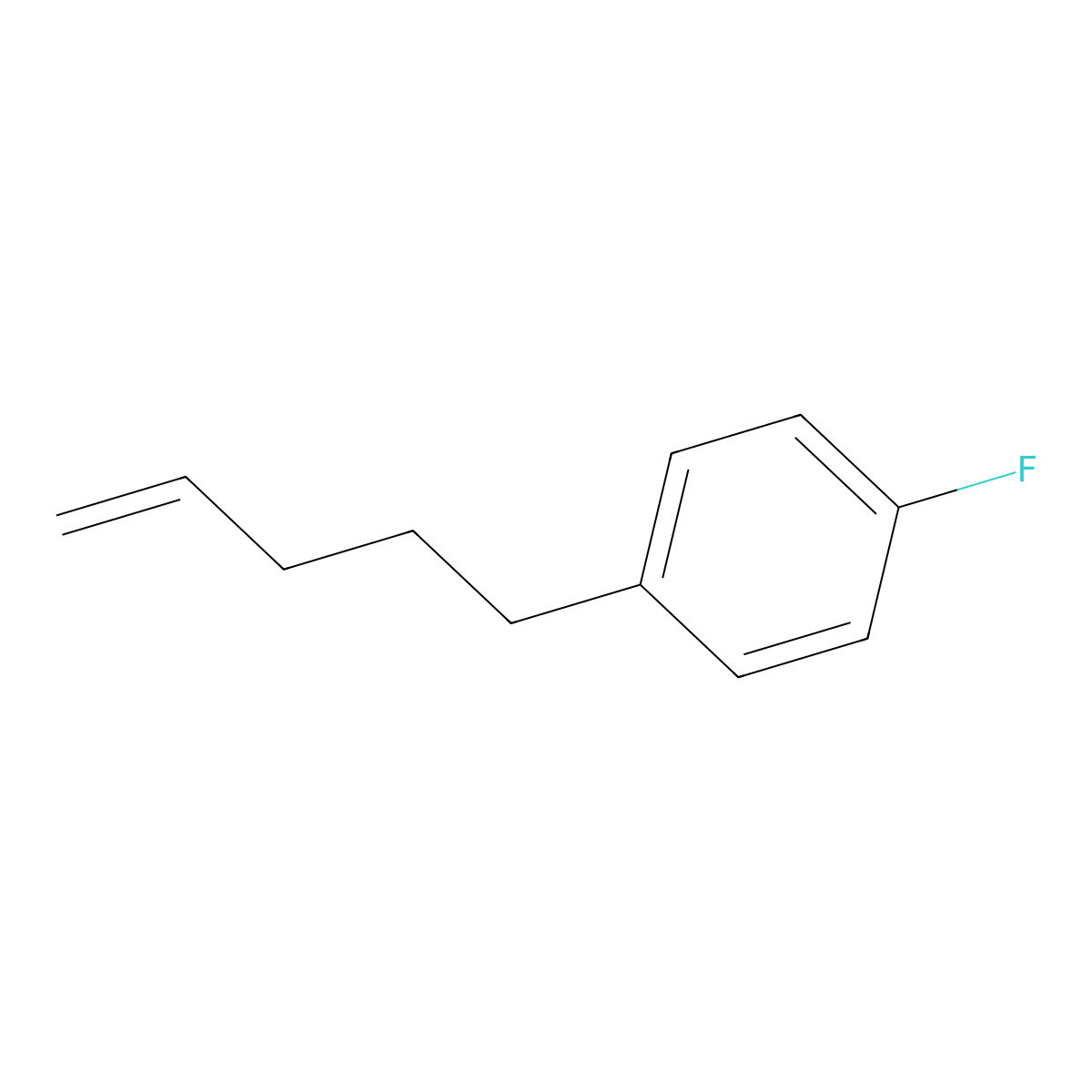 5-(4-Fluorophenyl)-1-pentene molecular structure, CAS 100074-04-2