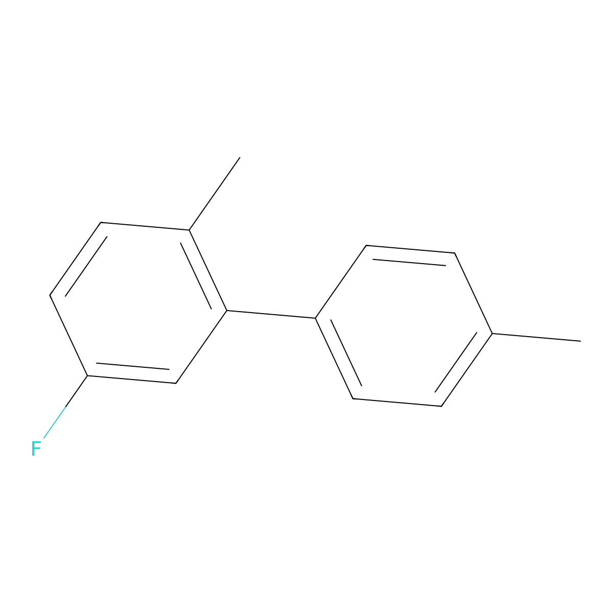 5-Fluoro-2,4'-dimethyl-1,1'-biphenyl molecular structure, CAS 100074-07-5