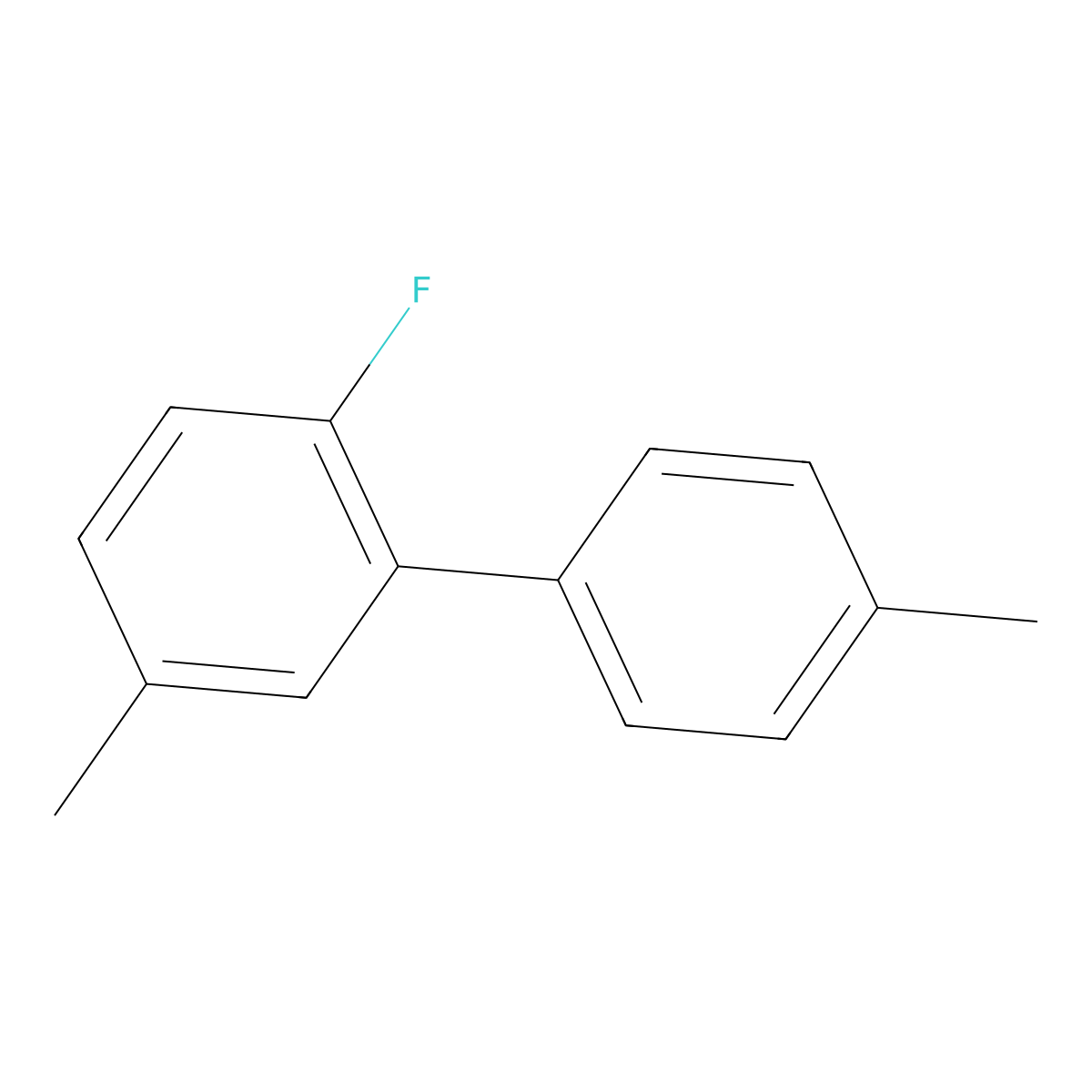 2-Fluoro-4',5-dimethyl-1,1'-biphenyl molecular structure, CAS 100074-08-6