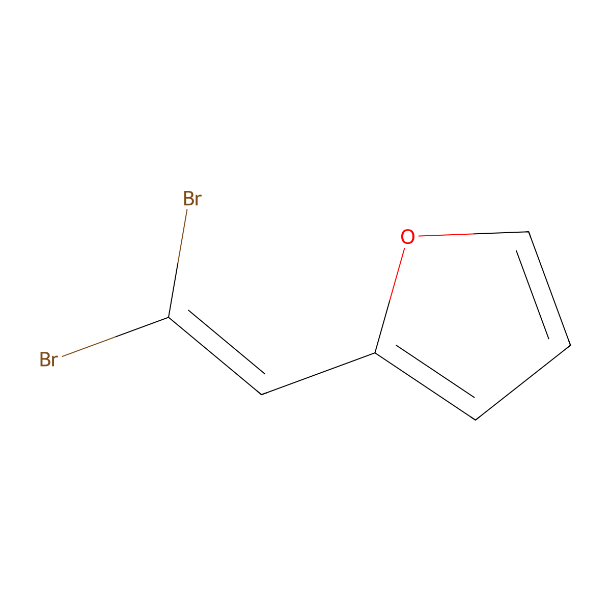 2-(2,2-Dibromovinyl)furan molecular structure, CAS 100074-10-0
