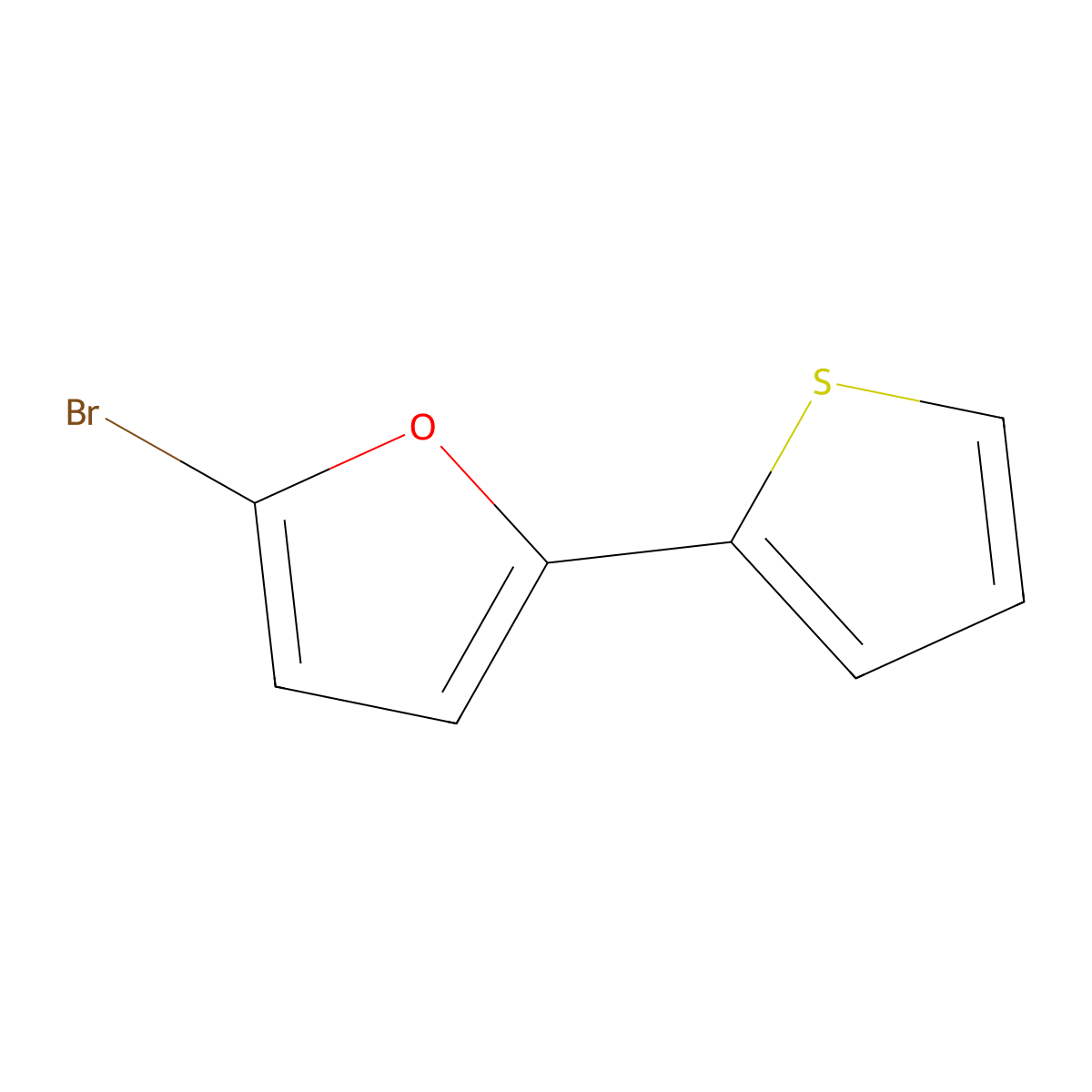 2-Bromo-5-(2-thienyl)furan molecular structure, CAS 100074-14-4