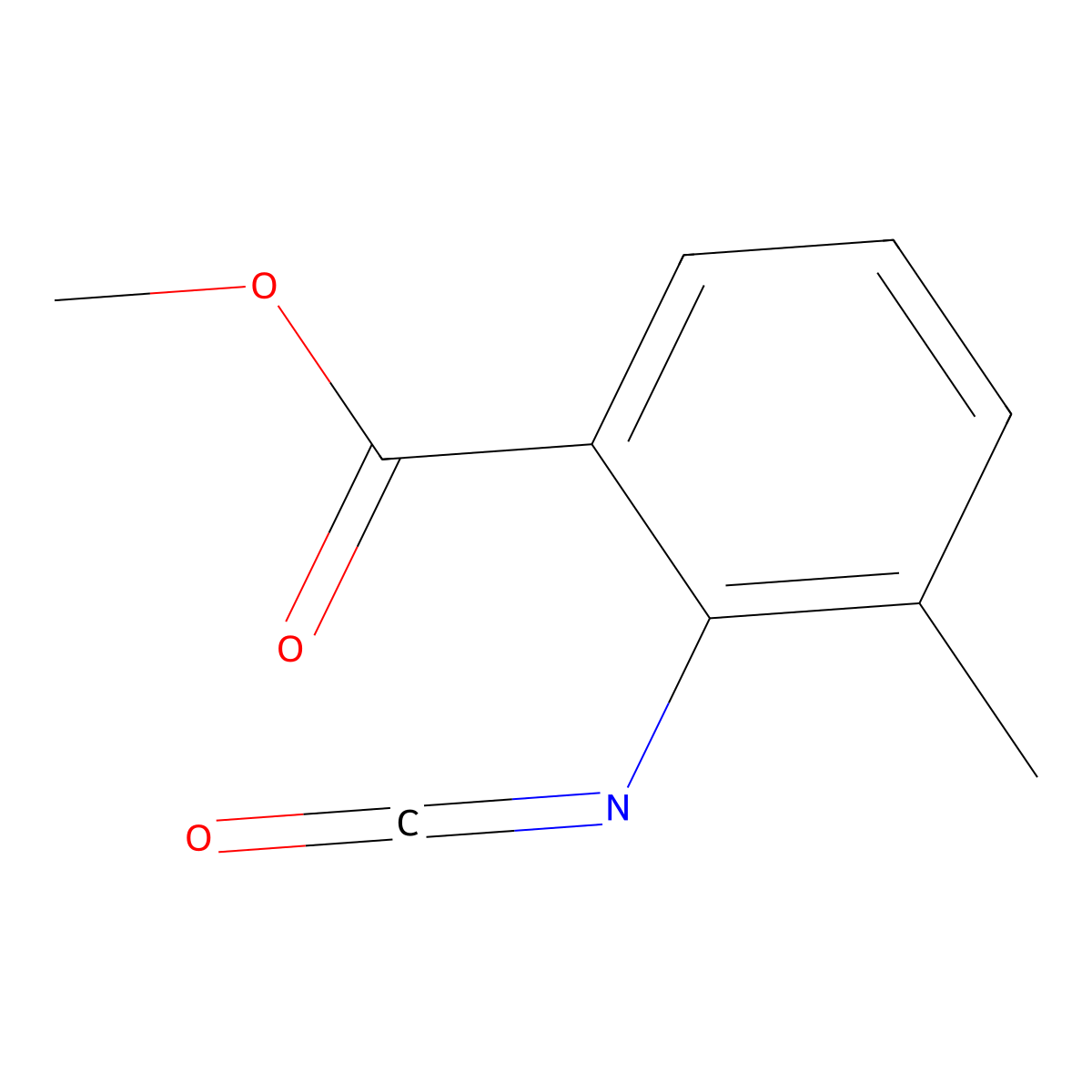 Methyl 2-isocyanato-3-methylbenzoate molecular structure, CAS 100076-24-2