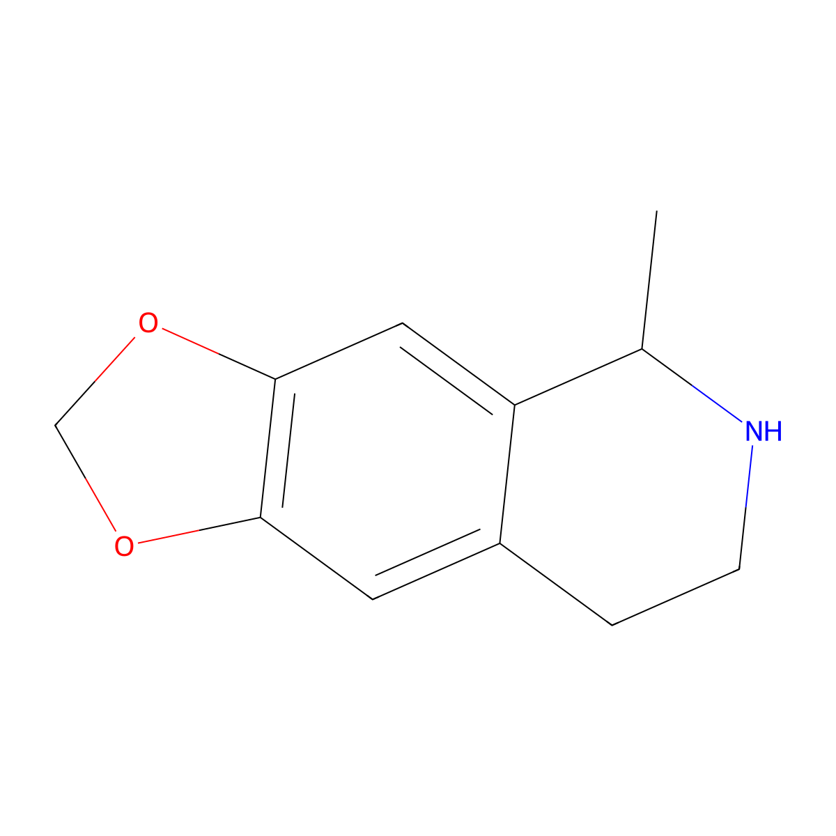5-Methyl-5,6,7,8-tetrahydro-[1,3]dioxolo[4,5-g]isoquinoline molecular structure, CAS 100077-51-8