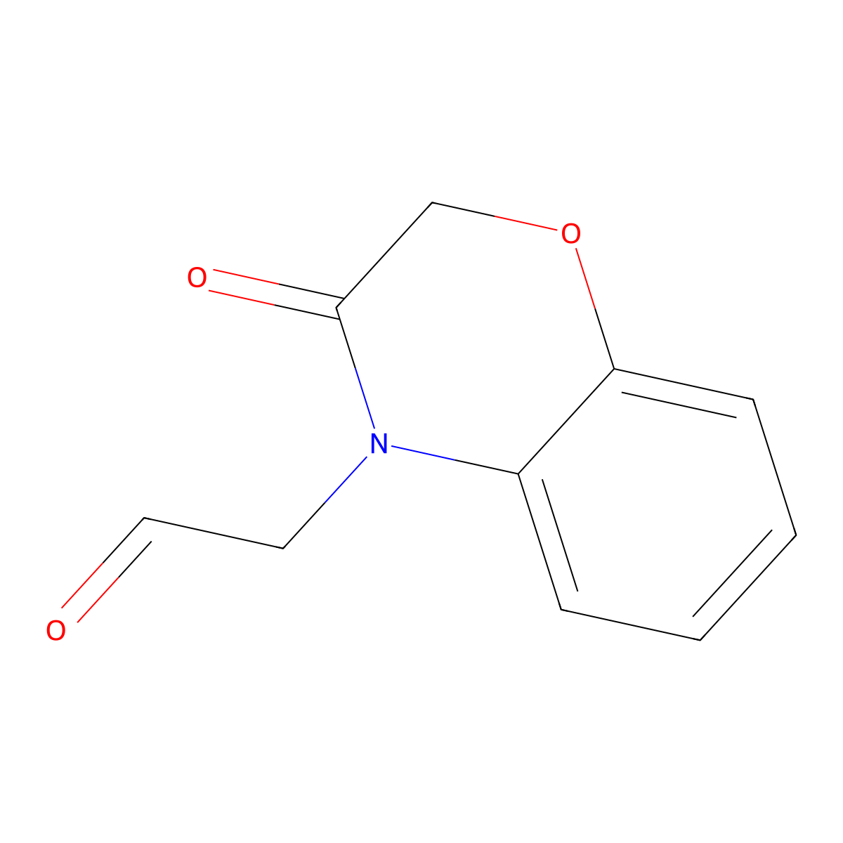 2-(3-oxo-3,4-dihydro-2H-1,4-benzoxazin-4-yl)acetaldehyde molecular structure, CAS 1000771-62-9