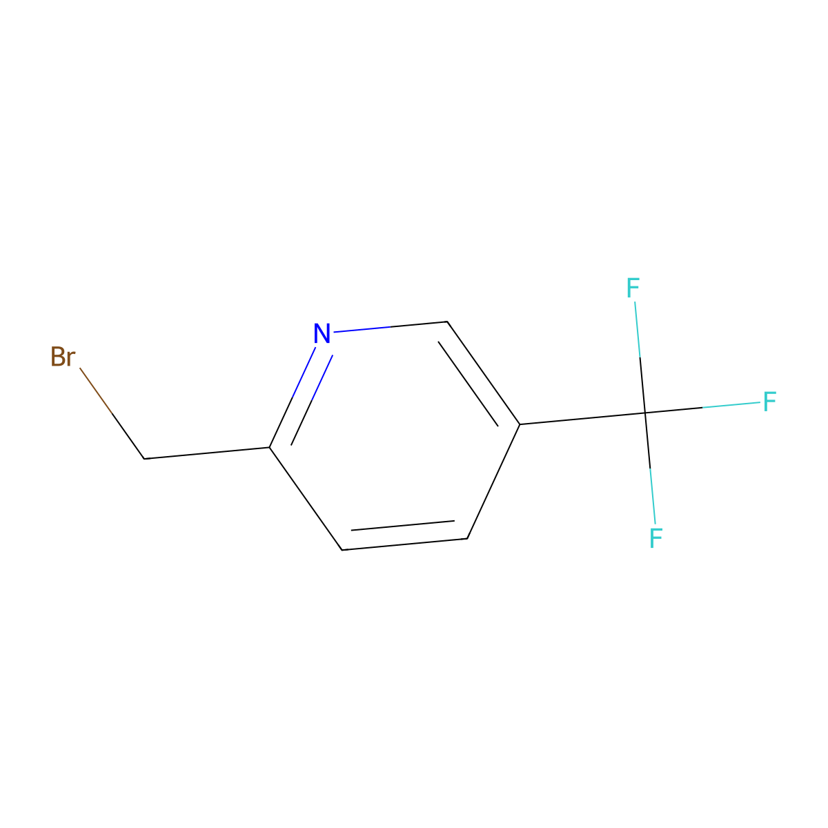 2-(Bromomethyl)-5-(trifluoromethyl)pyridine molecular structure, CAS 1000773-62-5