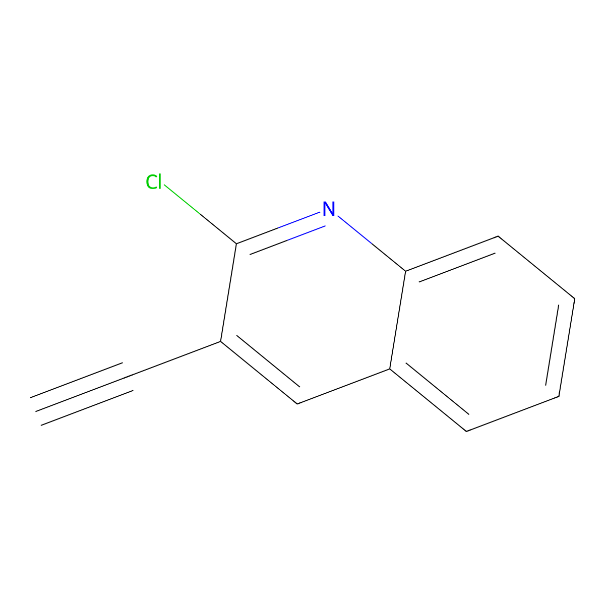 2-Chloro-3-ethynylquinoline molecular structure, CAS 1000782-65-9