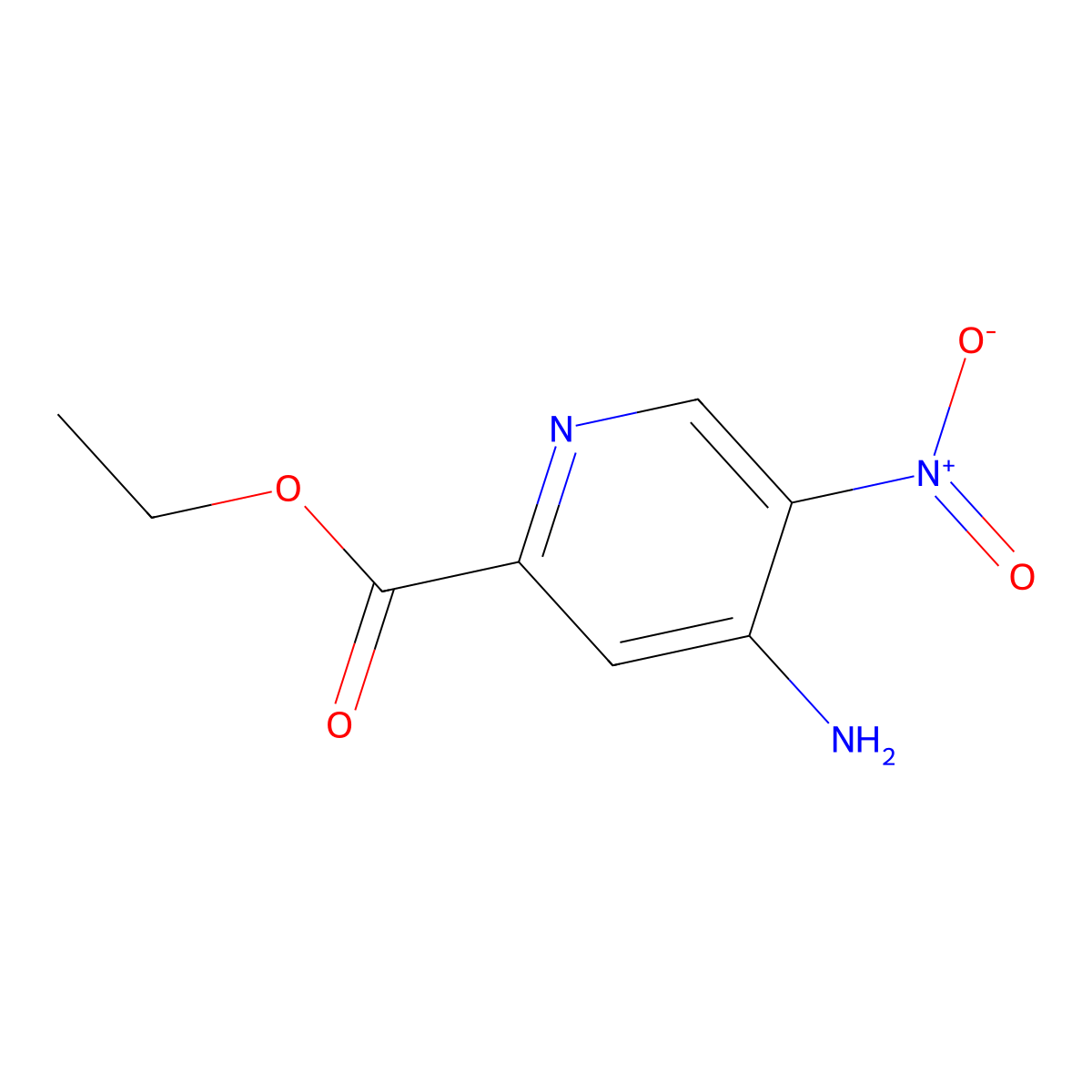Ethyl 4-amino-5-nitropicolinate molecular structure, CAS 1000783-10-7