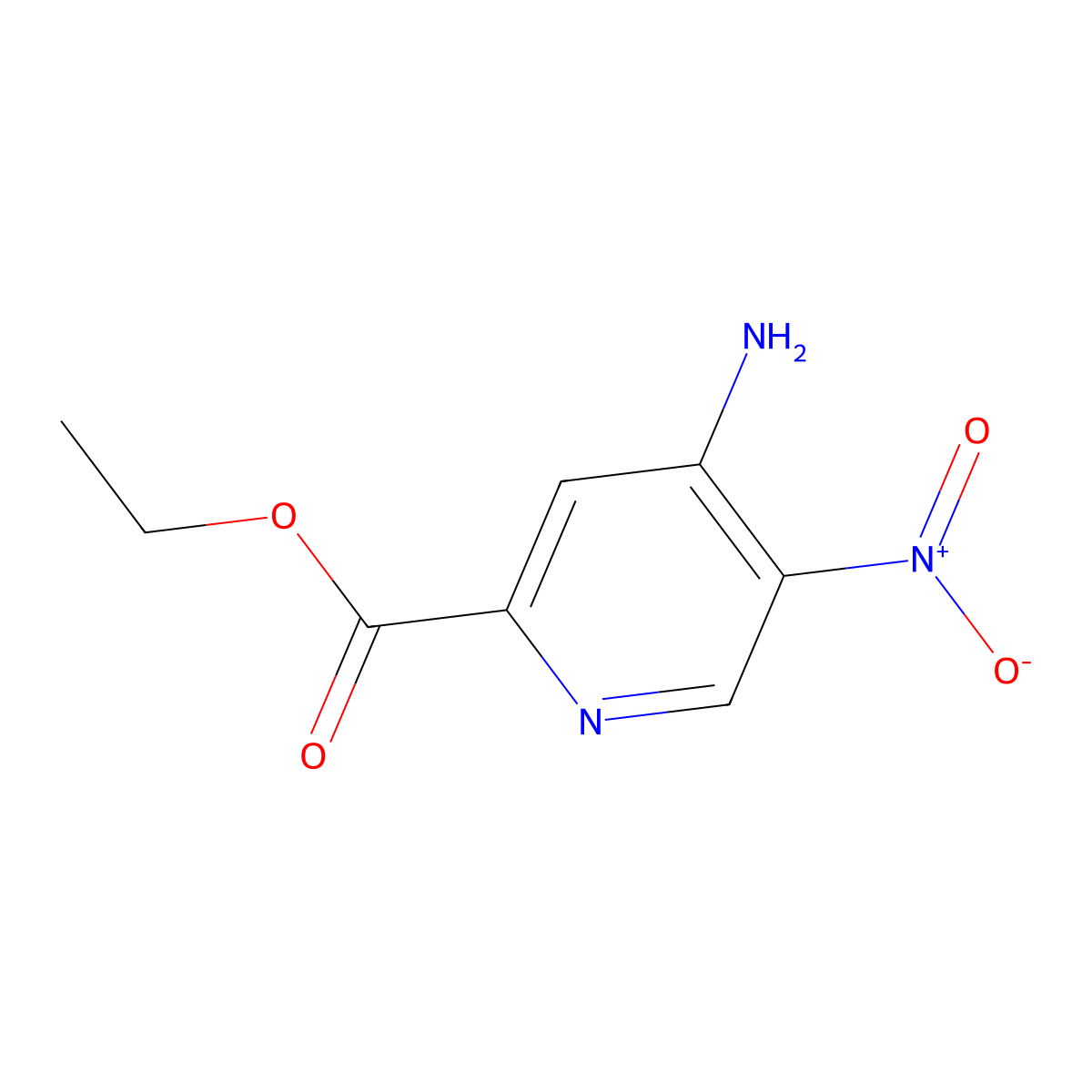 Ethyl 4-amino-5-nitropicolinate molecular structure, CAS 1000783-10-7