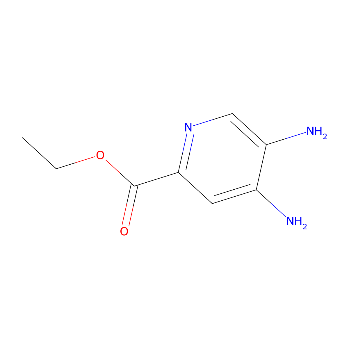 Ethyl 4,5-diaminopicolinate molecular structure, CAS 1000783-11-8