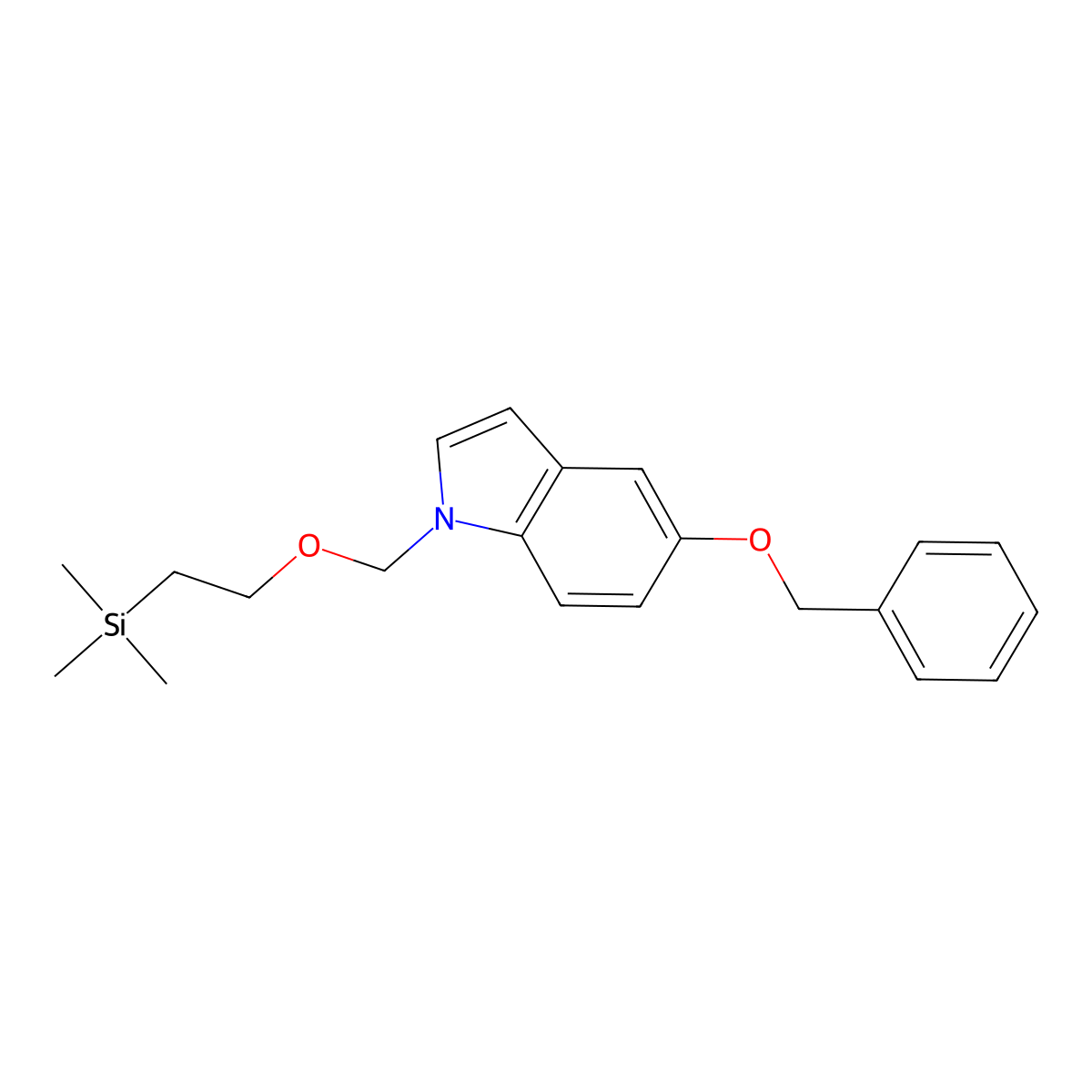 5-(Benzyloxy)-1-((2-(trimethylsilyl)ethoxy)methyl)-1H-indole molecular structure, CAS 1000786-73-1