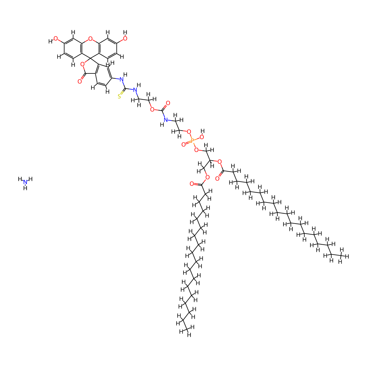 Dspe-peg-fitc, MW 2000 molecular structure, CAS 1000788-53-3