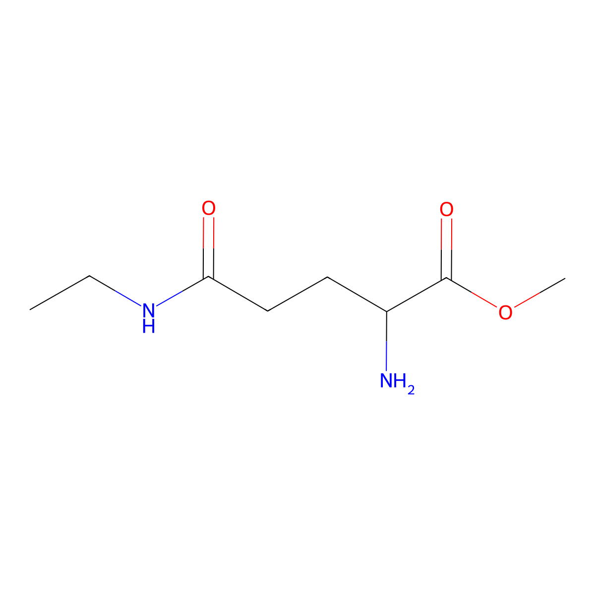 Methyl (2S)-2-amino-4-(ethylcarbamoyl)butanoate molecular structure, CAS 1000788-95-3