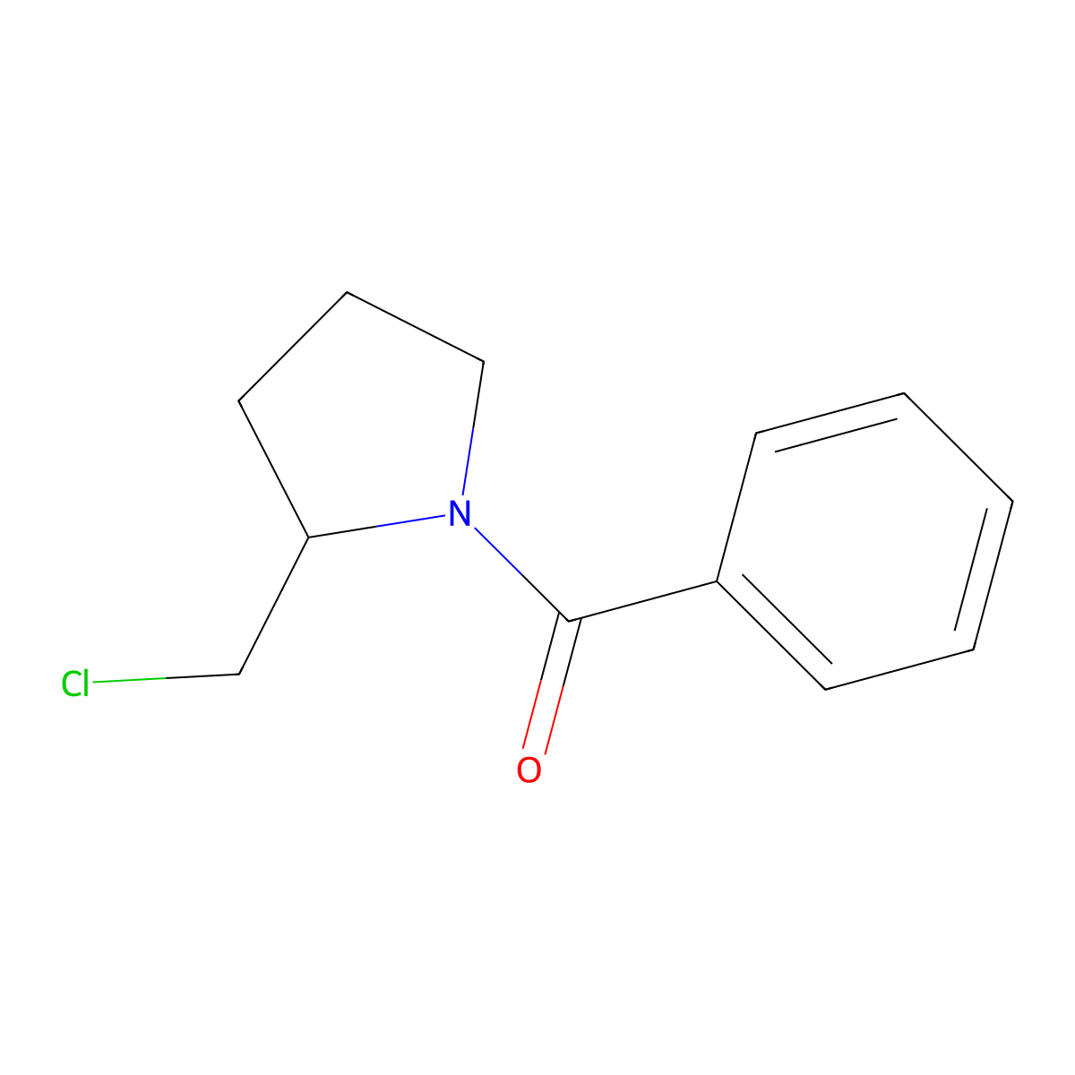 1-Benzoyl-2-(chloromethyl)pyrrolidine molecular structure, CAS 1000789-60-5