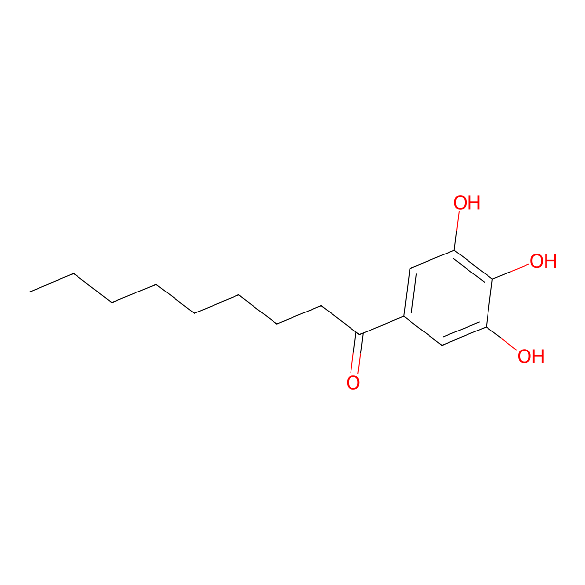 1-(3,4,5-Trihydroxyphenyl)nonan-1-one molecular structure, CAS 100079-26-3