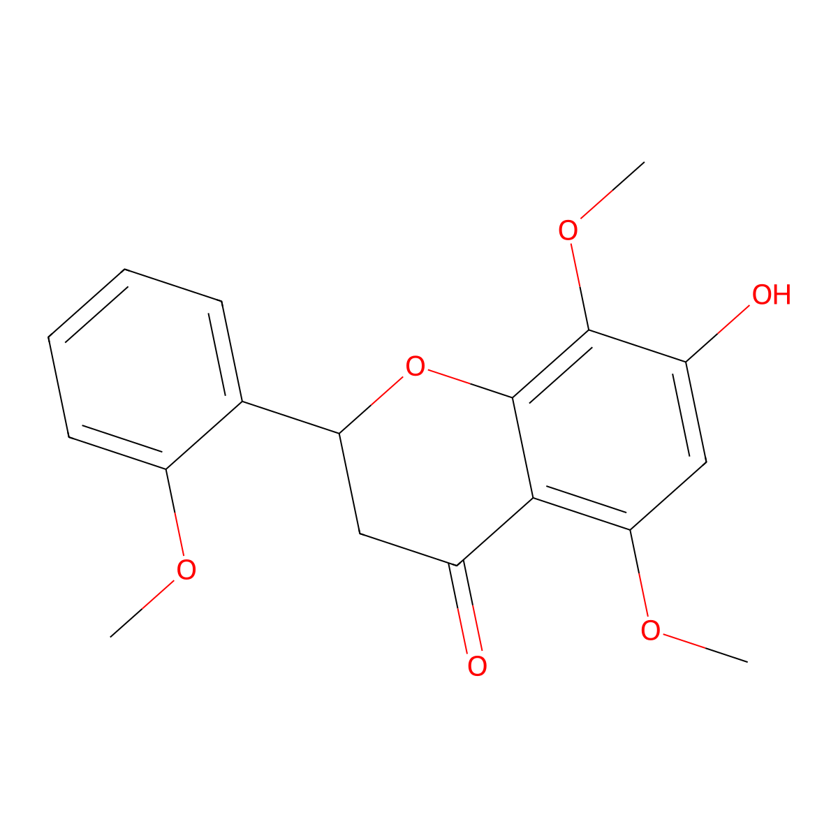 7-Hydroxy-2',5,8-trimethoxyflavanone molecular structure, CAS 100079-34-3
