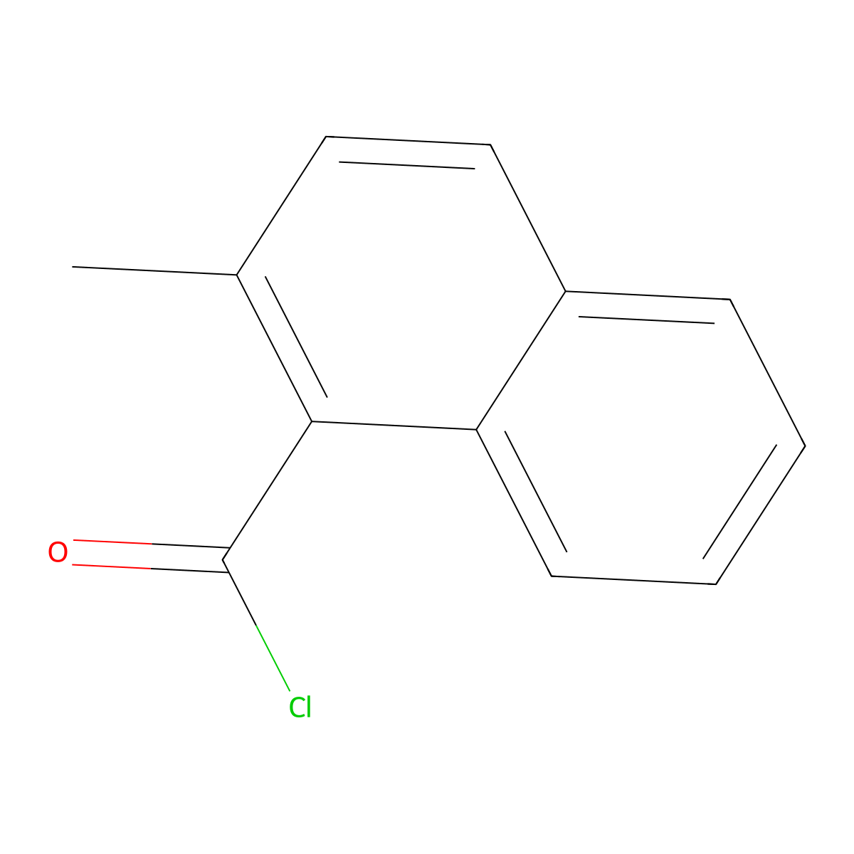 2-Methylnaphthalene-1-carbonyl chloride molecular structure, CAS 10008-12-5