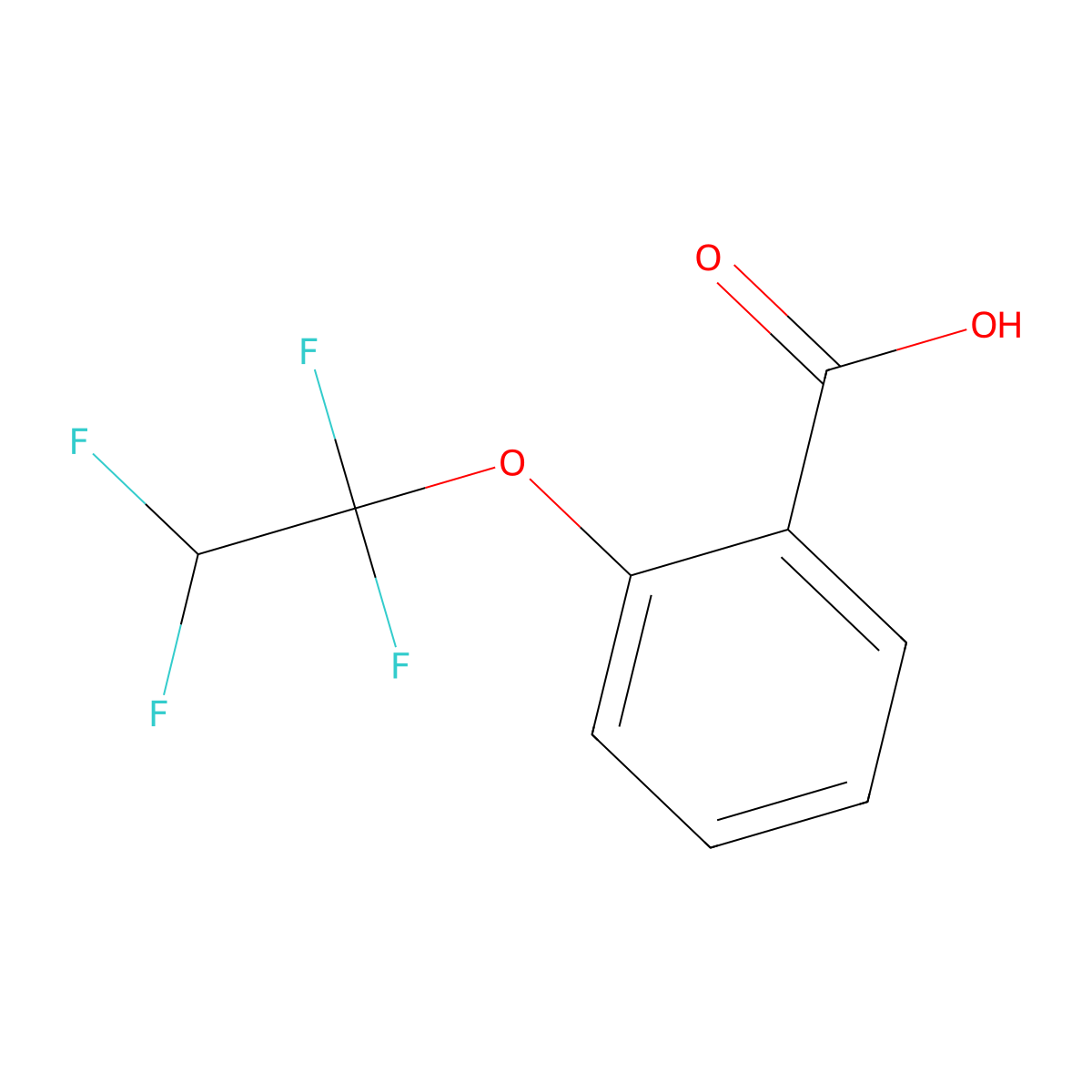2-(2H-Perfluoroethoxy)benzoic acid molecular structure, CAS 10008-97-6