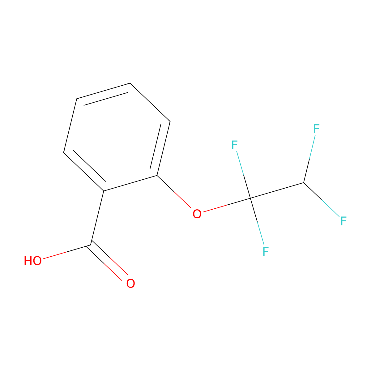 2-(2H-Perfluoroethoxy)benzoic acid molecular structure, CAS 10008-97-6
