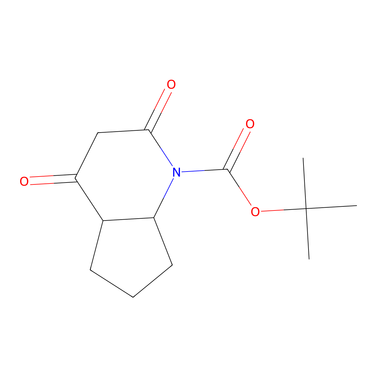 tert-butyl 2,4-dioxo-5,6,7,7a-tetrahydro-4aH-cyclopenta[b]pyridine-1-carboxylate molecular structure, CAS 1000800-90-7