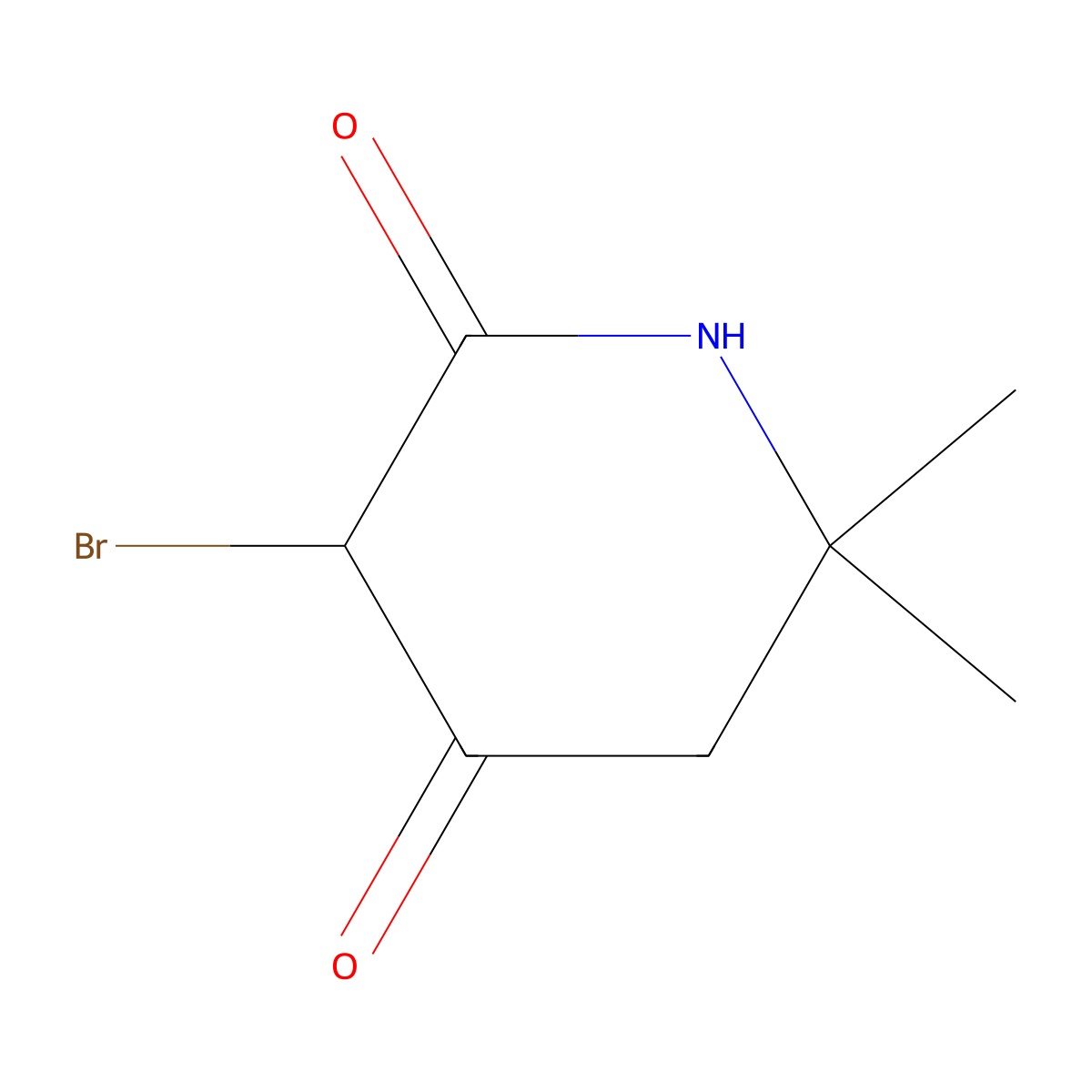 3-Bromo-6,6-dimethyl-piperidine-2,4-dione molecular structure, CAS 1000801-14-8