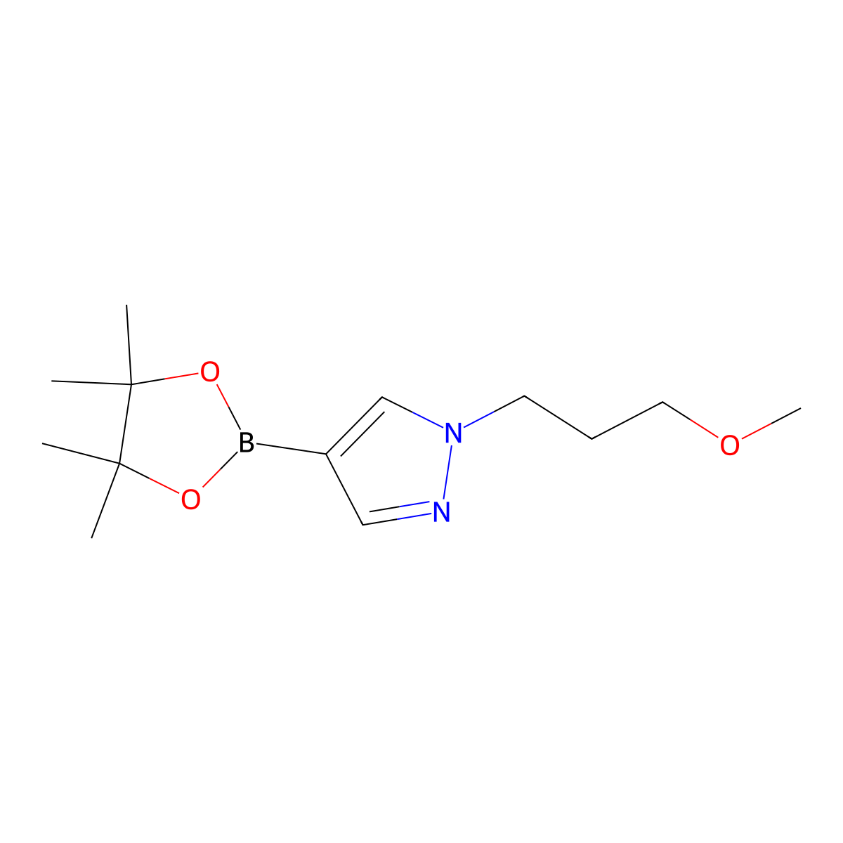1-(3-Methoxypropyl)-4-(4,4,5,5-tetramethyl-1,3,2-dioxaborolan-2-yl)-1H-pyrazole molecular structure, CAS 1000801-76-2