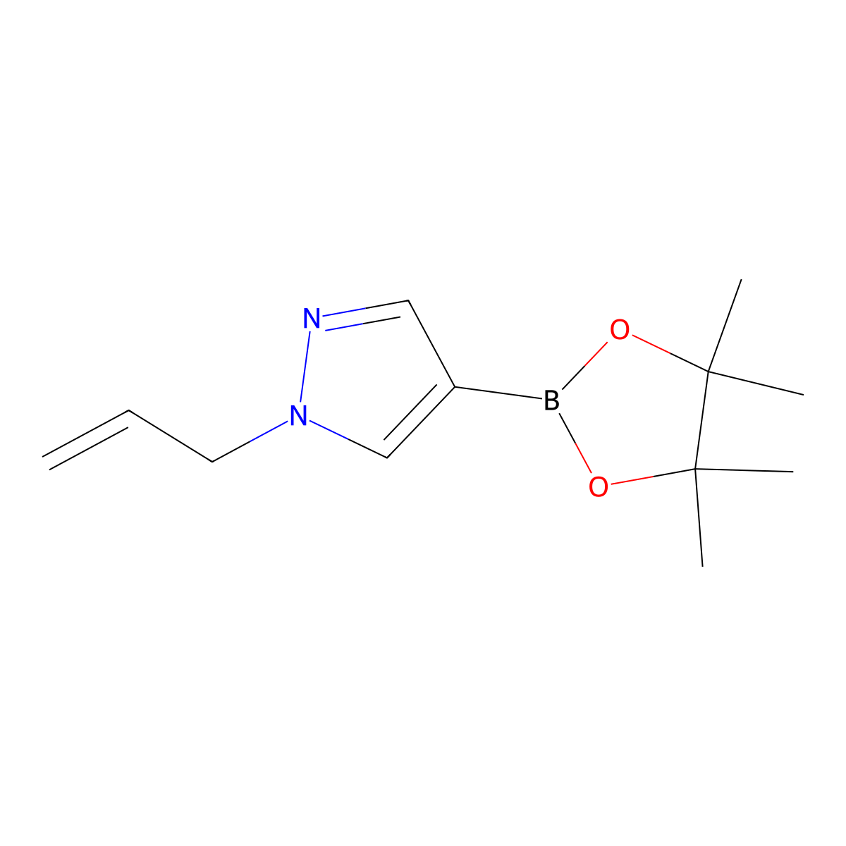 1-Allyl-4-(4,4,5,5-tetramethyl-1,3,2-dioxaborolan-2-yl)-1H-pyrazole molecular structure, CAS 1000801-78-4